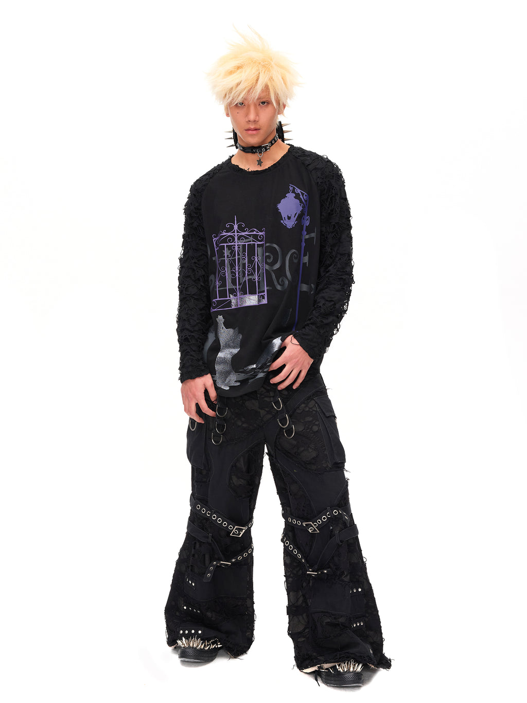 NIGHT CAT PRINT LONG SLEEVE