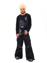 Load image into Gallery viewer, NIGHT CAT PRINT LONG SLEEVE
