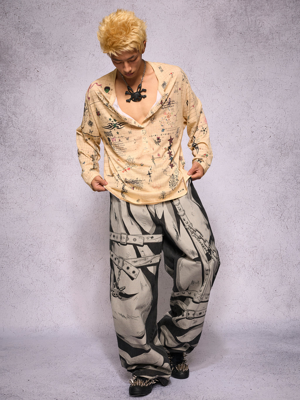 SKETCH PRINT CARDIGAN