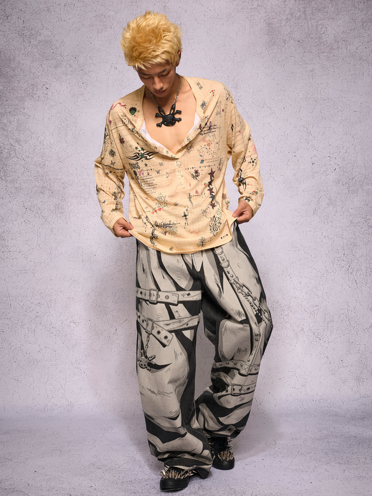 SKETCH PRINT CARDIGAN