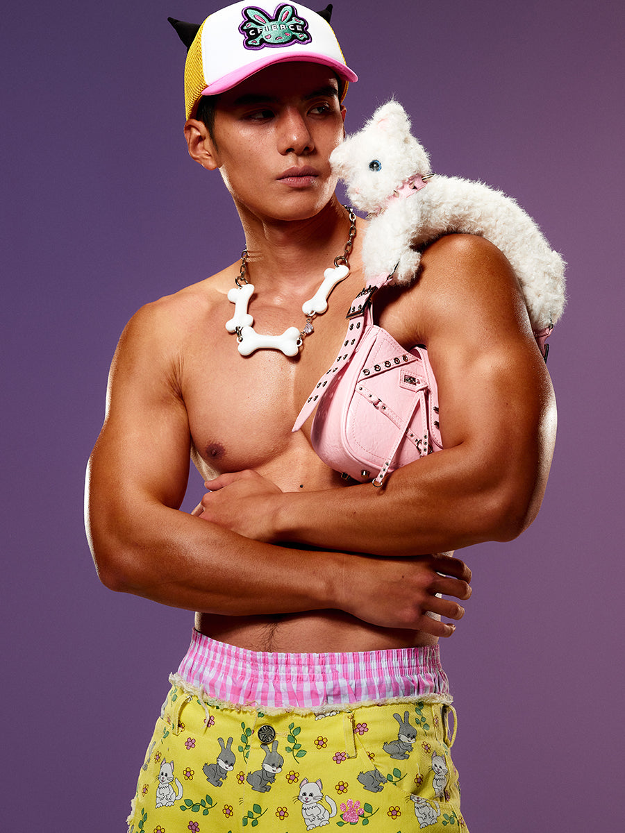 FLEECY CAT HANDBAG