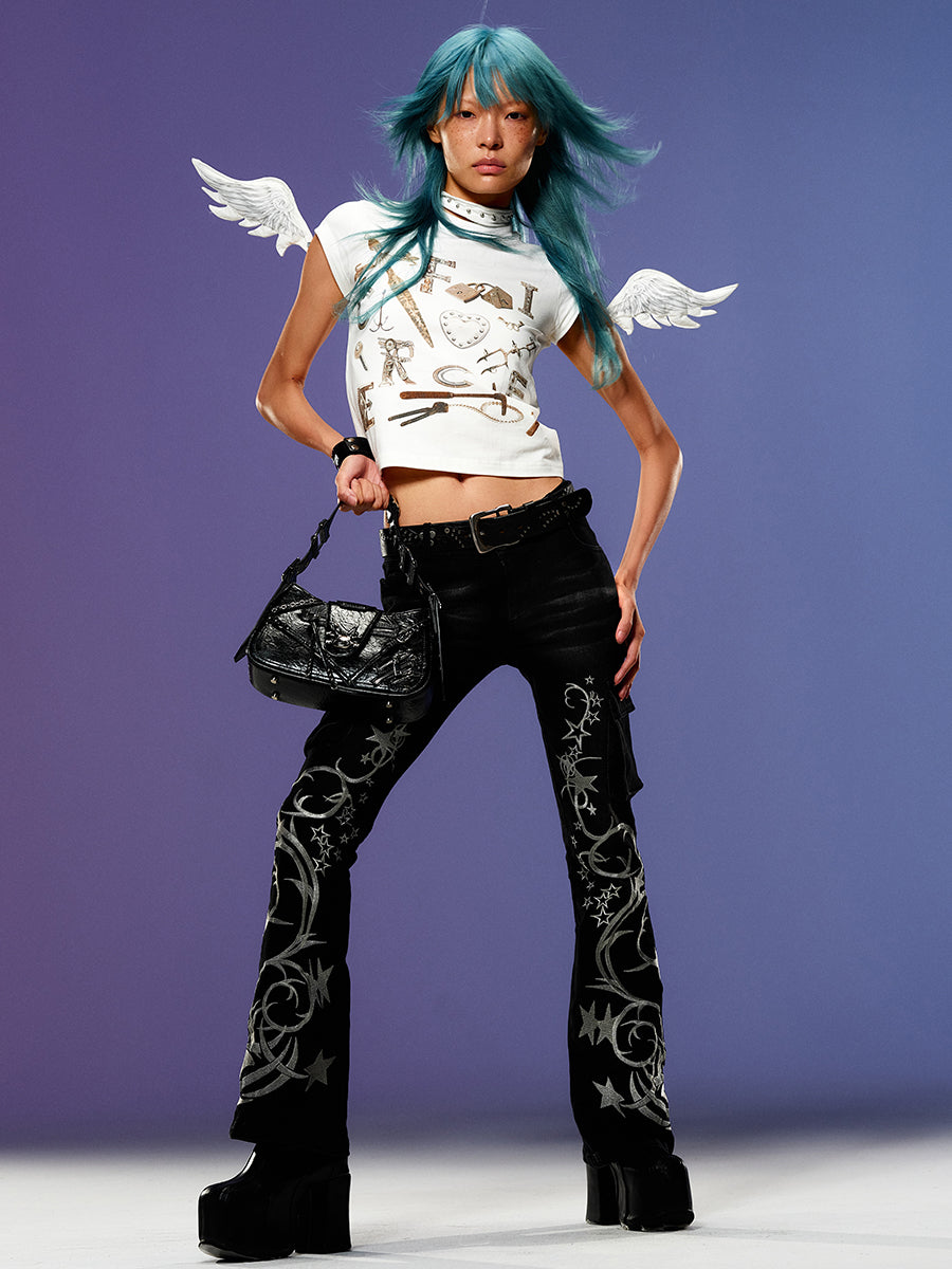 SLIVER STAR JEANS