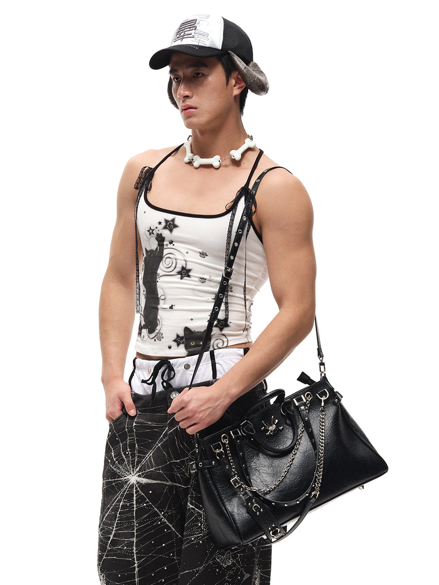 BLACK MUTI-STRAP BAG