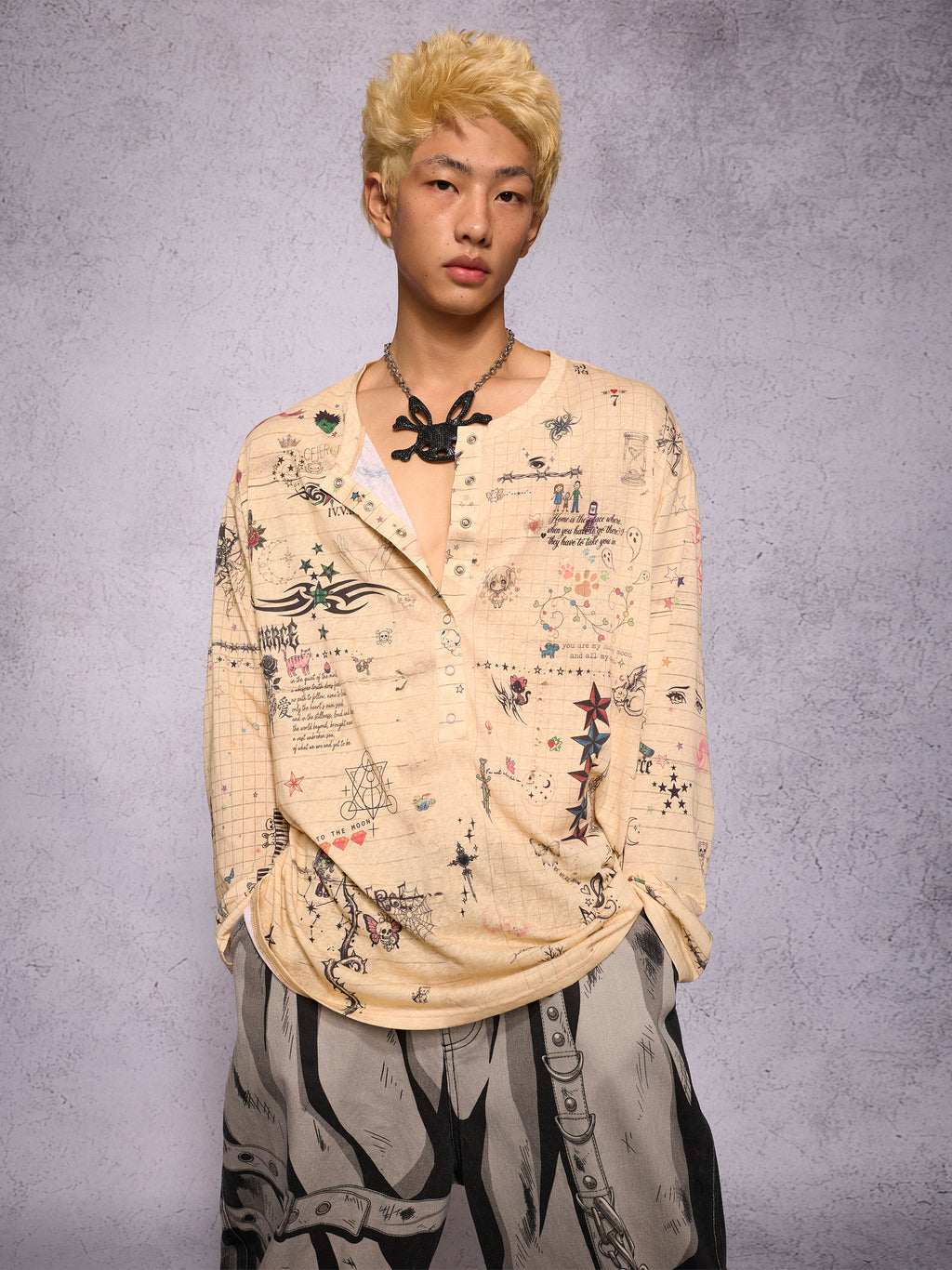 SKETCH PRINT CARDIGAN