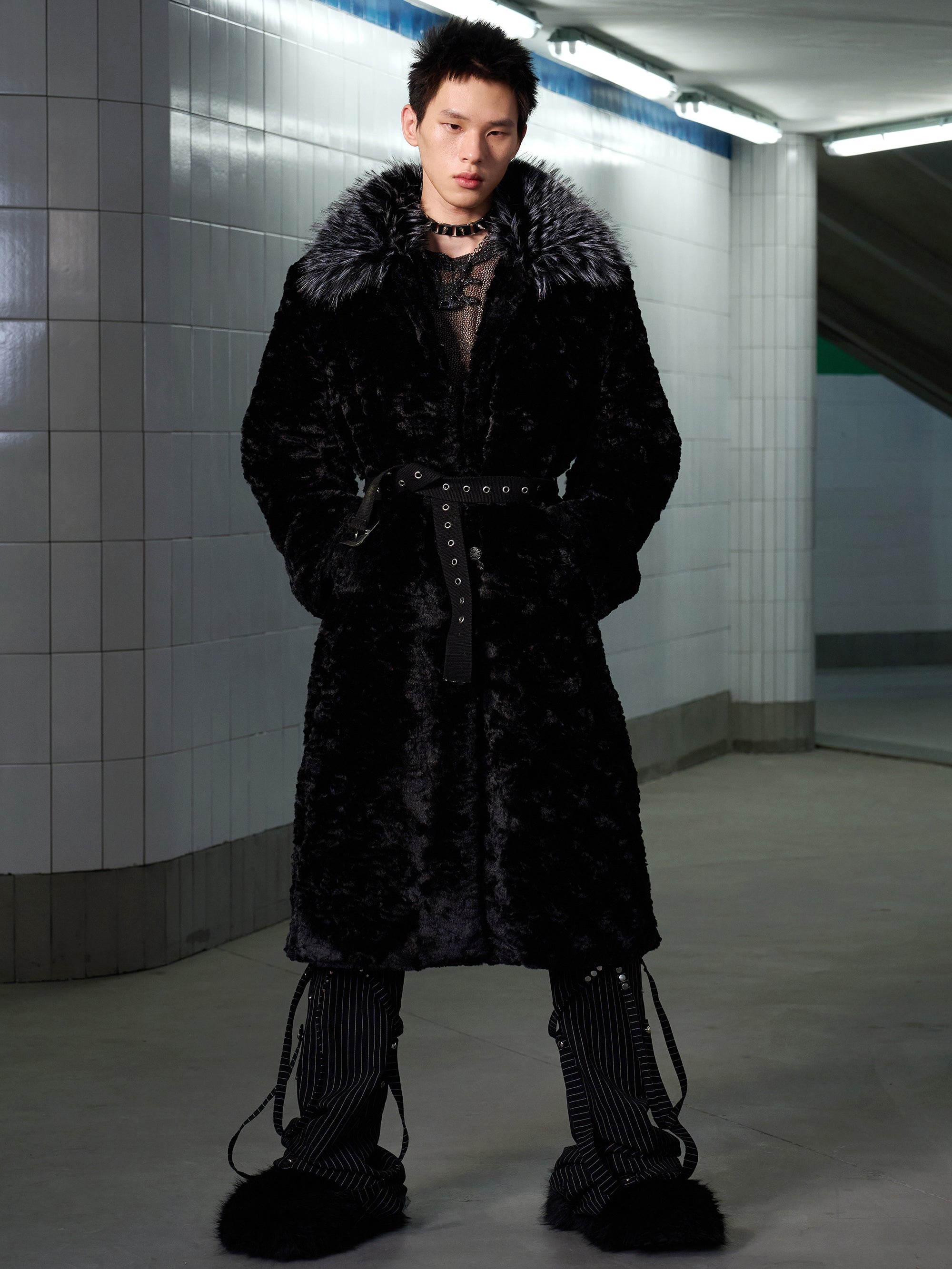 FAUX-FUR TRIM COAT