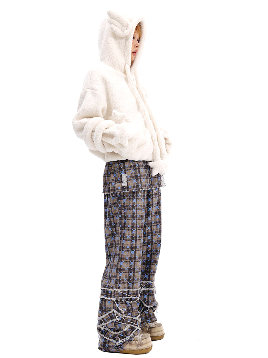 PLAID TROUSERS