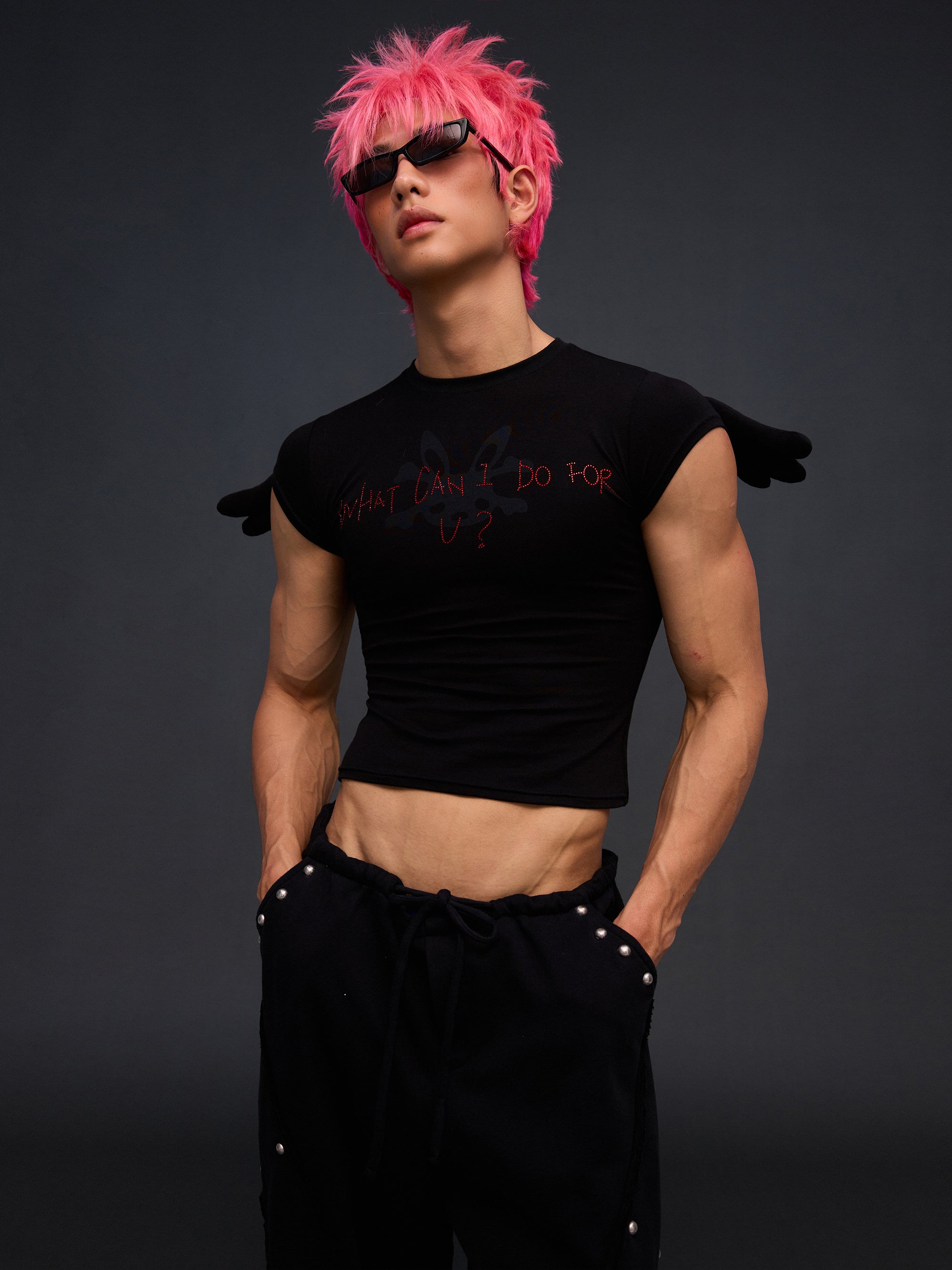 「what can I do for u？」ANGEL BABY TEE