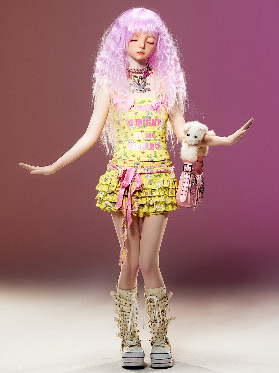 CARTOON TIERED SKIRT