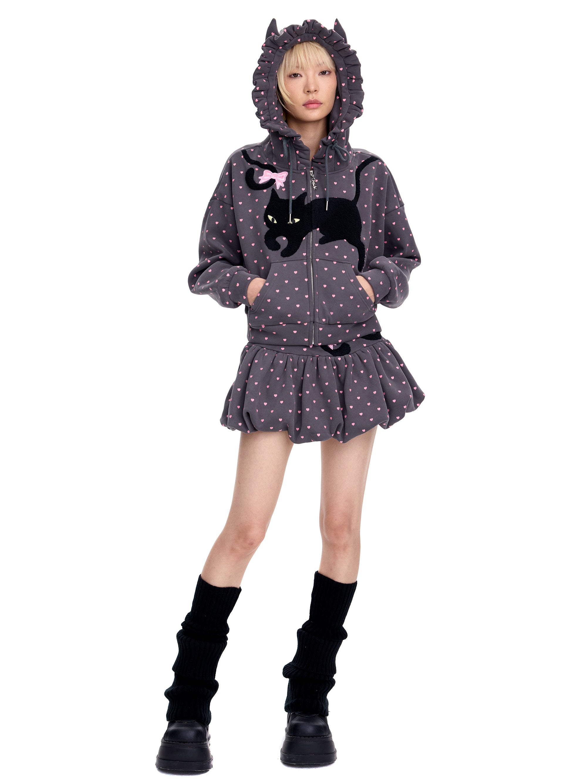 TAIL POLKA DOT SKIRT
