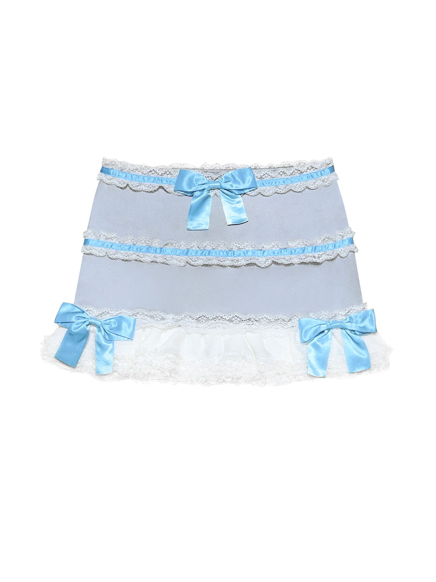 LACE FRINGED SKIRT