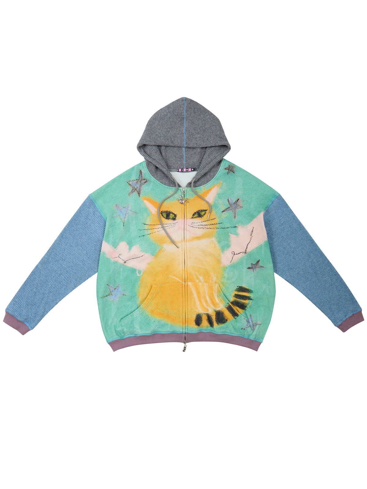 FAIRY CAT PATCHWORK HOODIE