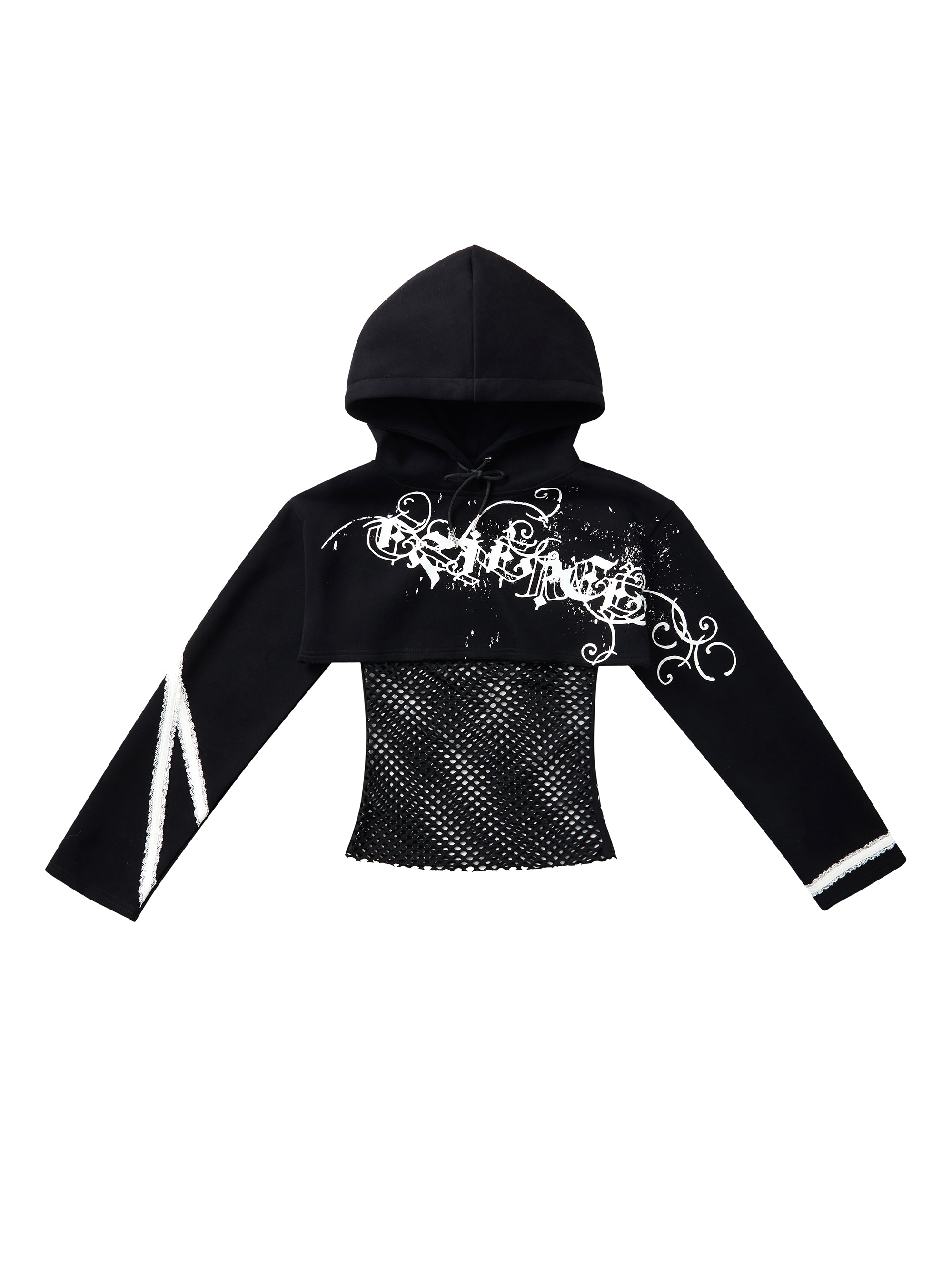 GRAFFITI FAKE TWO PIECES HOODIE