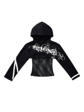 Load image into Gallery viewer, GRAFFITI FAKE TWO PIECES HOODIE
