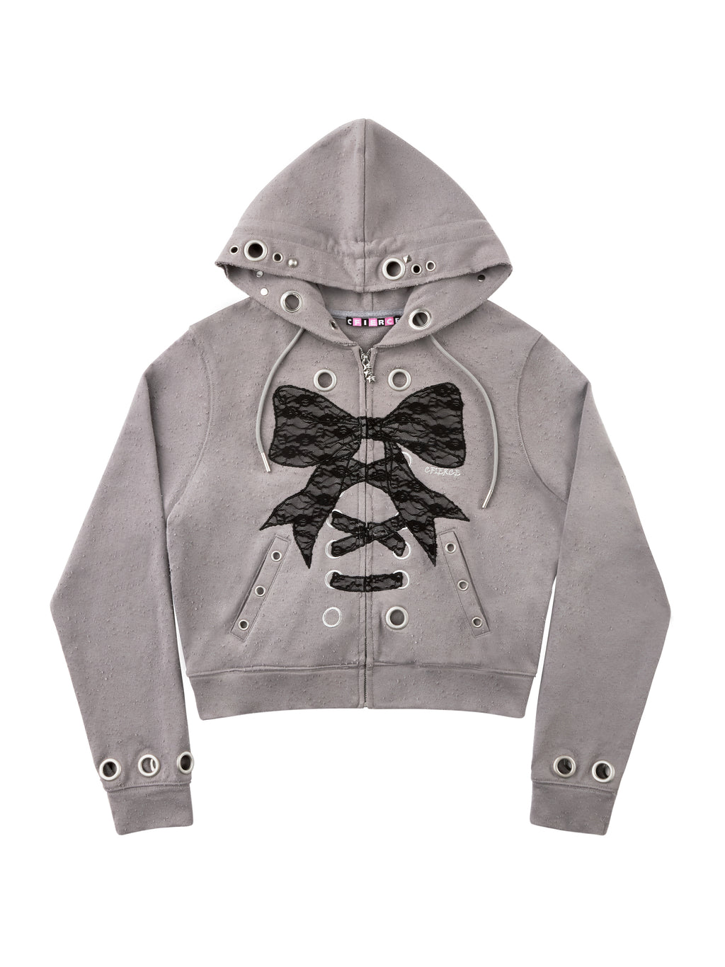 LACE BOW HOODIE
