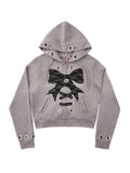 LACE BOW HOODIE