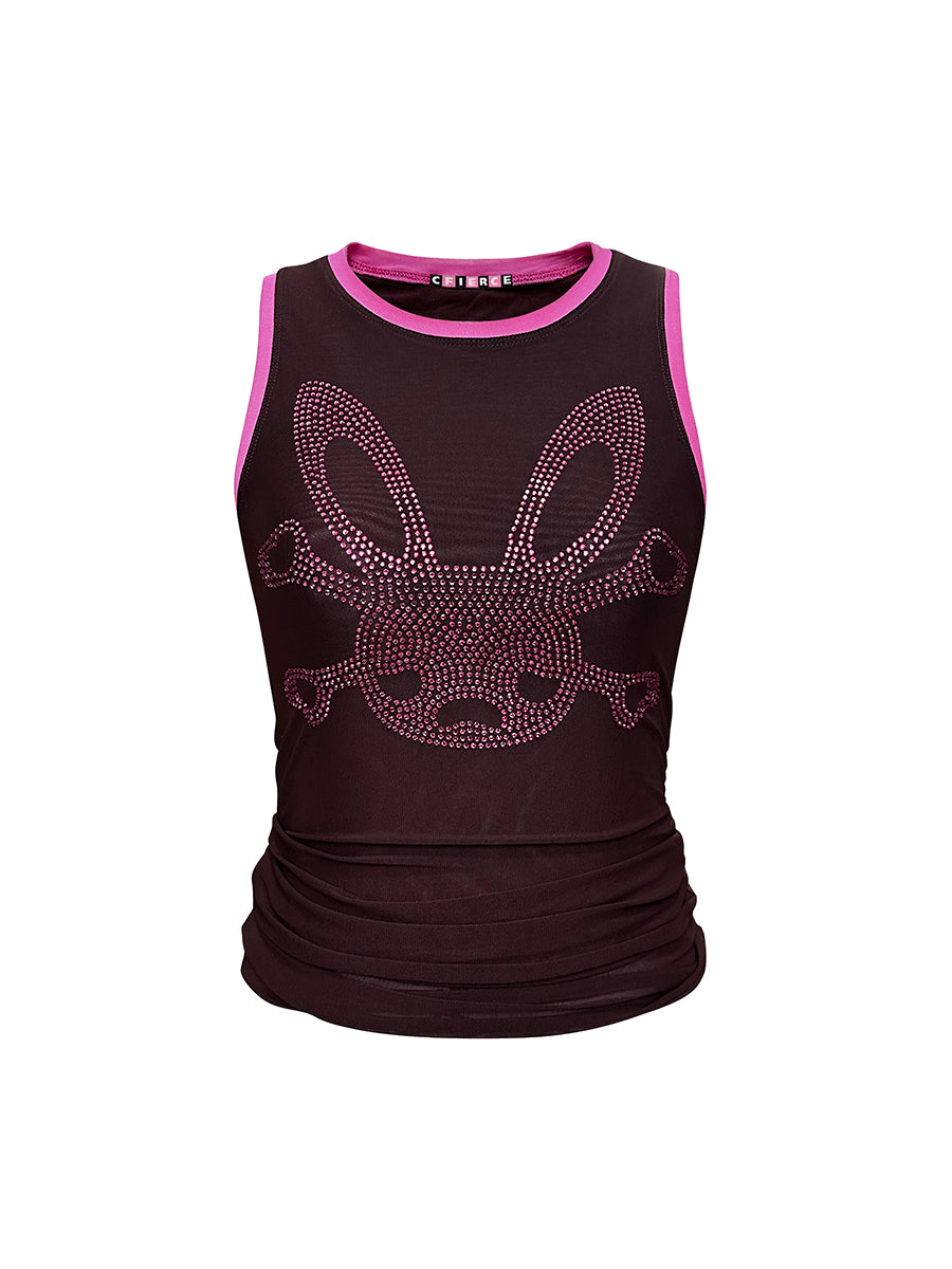 SPARKLE RABBIT MESH TOP