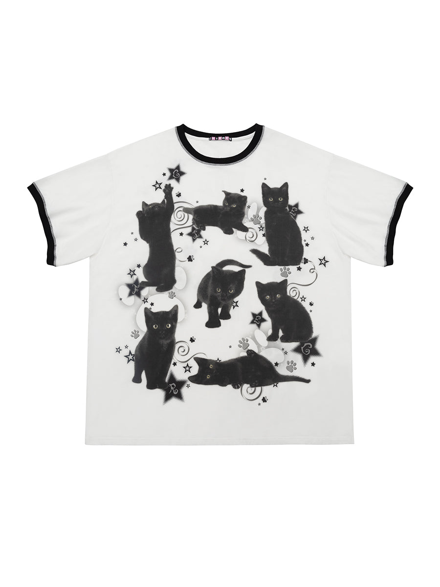 MAGIC KITTY OVERSIZED T-SHIRT