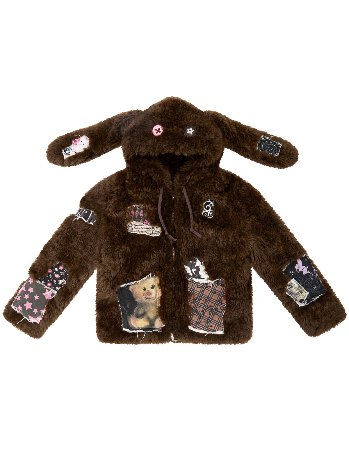 BUNNY DOLL PATCH FUR COAT