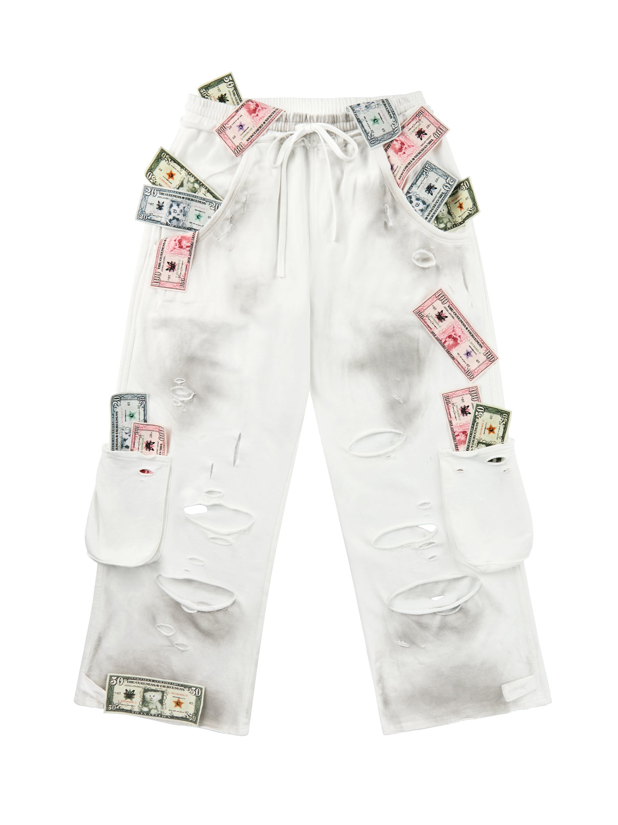 CASH RIPPED SWEATPANTS