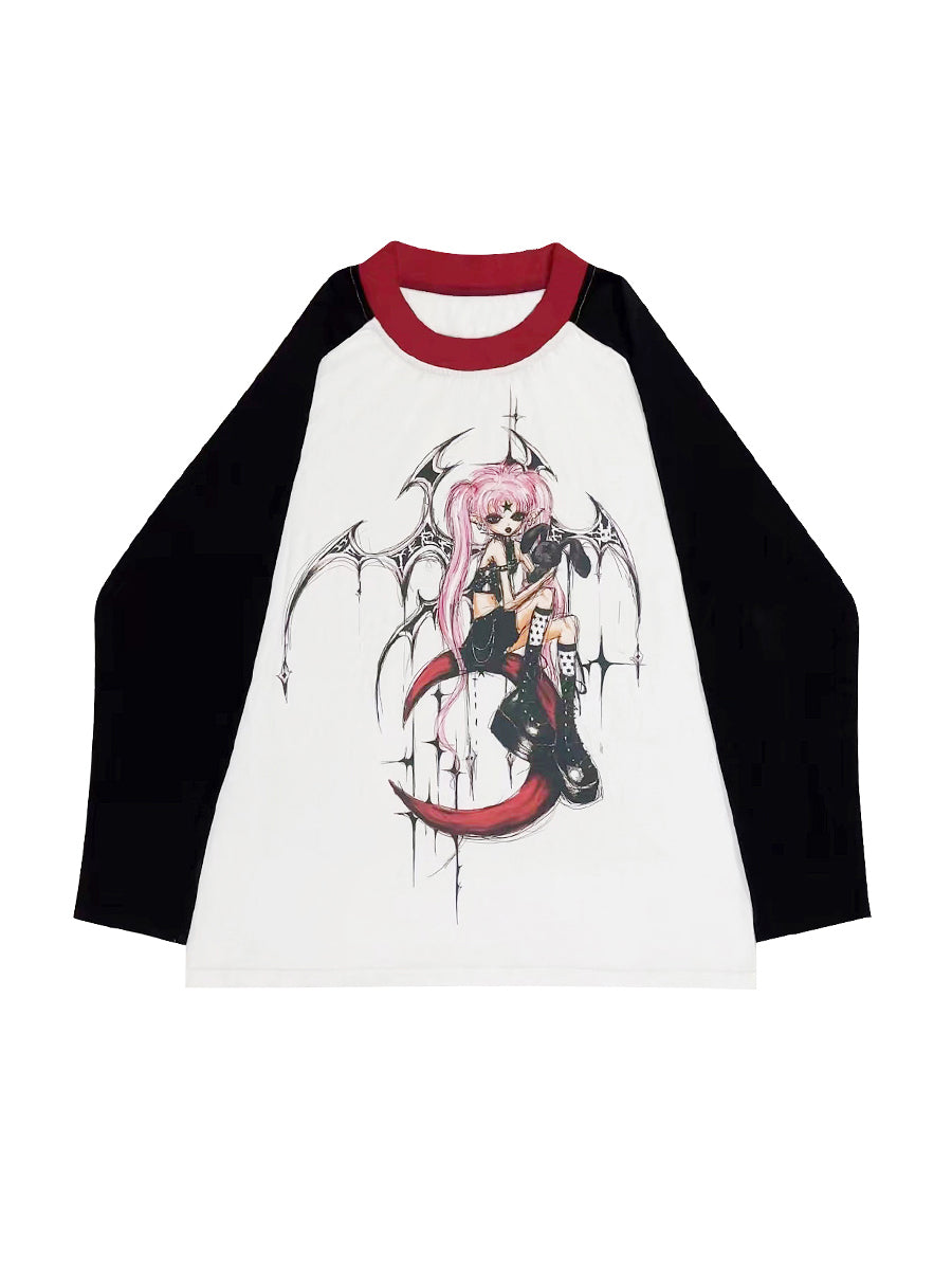 DARK ANGEL RAGLAN SLEEVE TOP