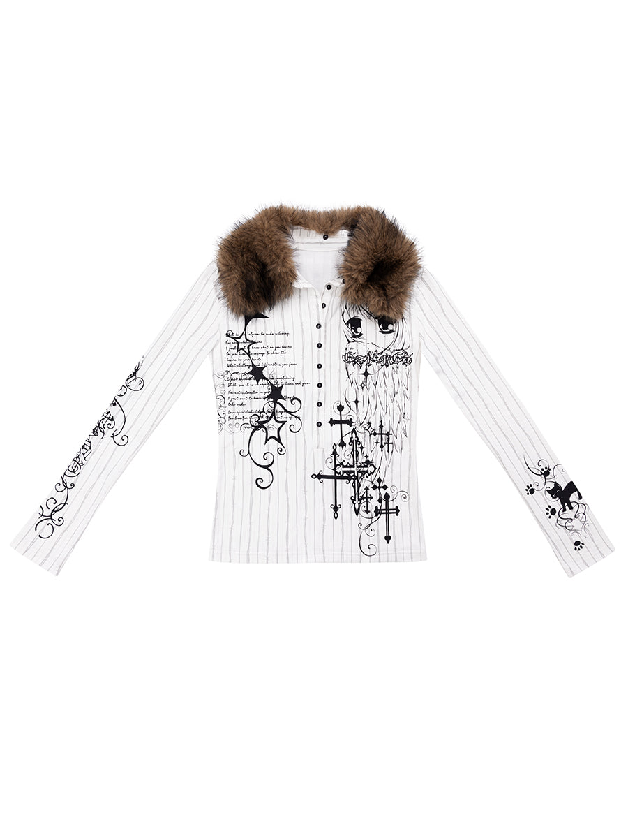 GRAFFITI LONG SLEEVE POLO