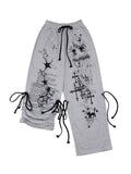GRAFFITI DRAWSTRING SWEAT PANTS
