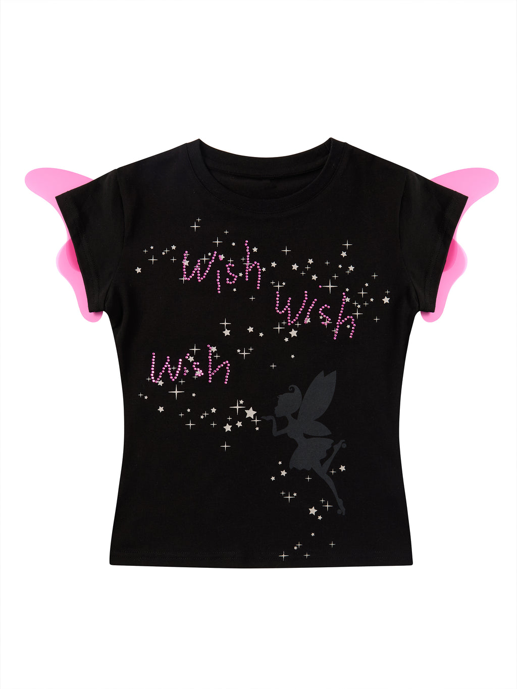 「WISH WISH WISH」 RHINESTONE FAIRY TEE