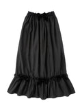 VELVET BOW MAXI SKIRT