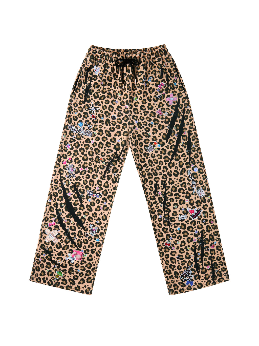 LEOPARD STICKER SWEATPANTS