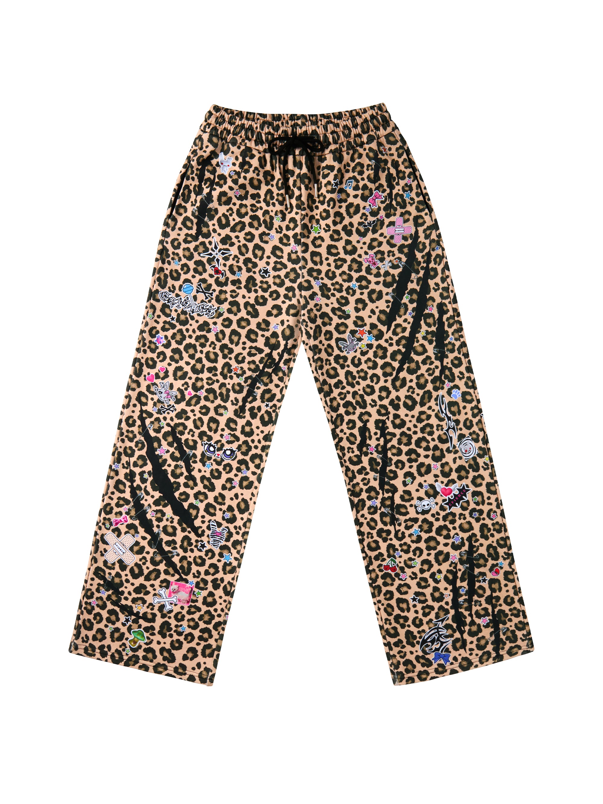 LEOPARD STICKER SWEATPANTS