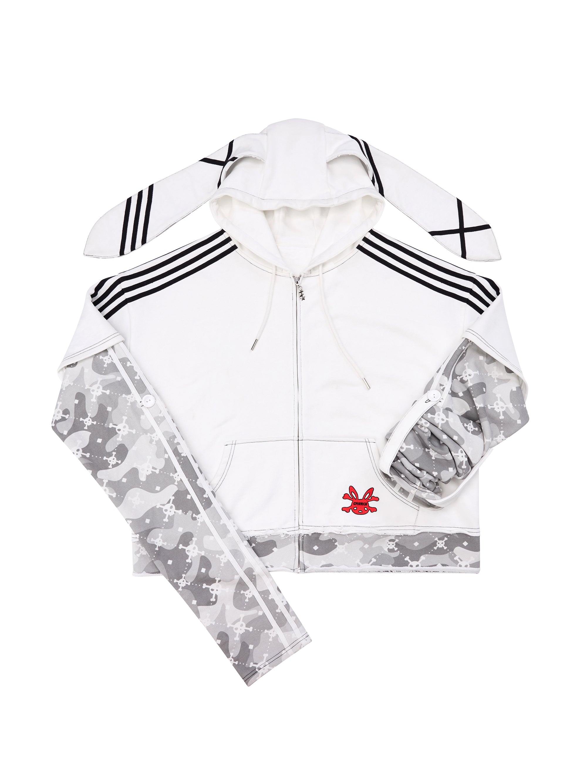 ELONGATED SPORTY BUNNY HOODIE