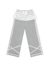 Load image into Gallery viewer, LACE LAYERED SWEATPANTS
