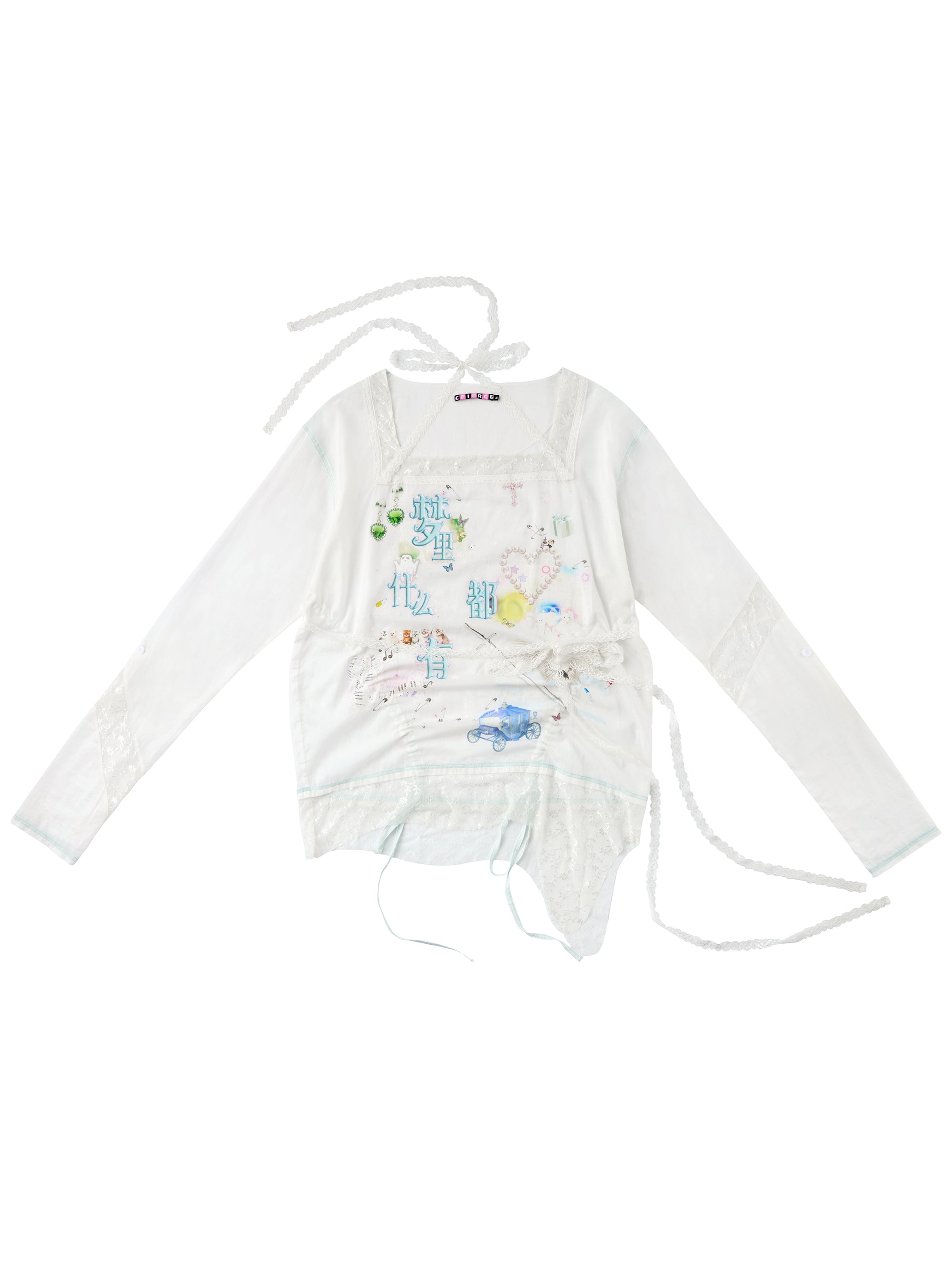DREAMING DRAWSTRING LOOSE TOP