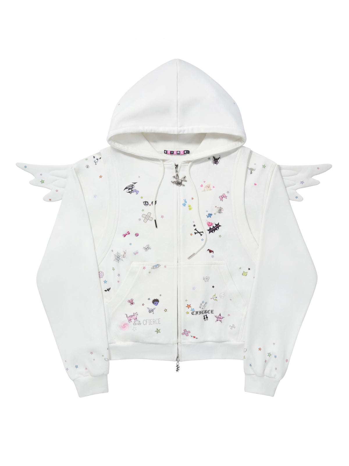 STICKER LAYERED WING HOODIE