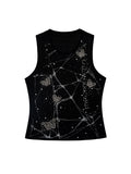 SPIDERWEBS RHINESTONE TANK TOP