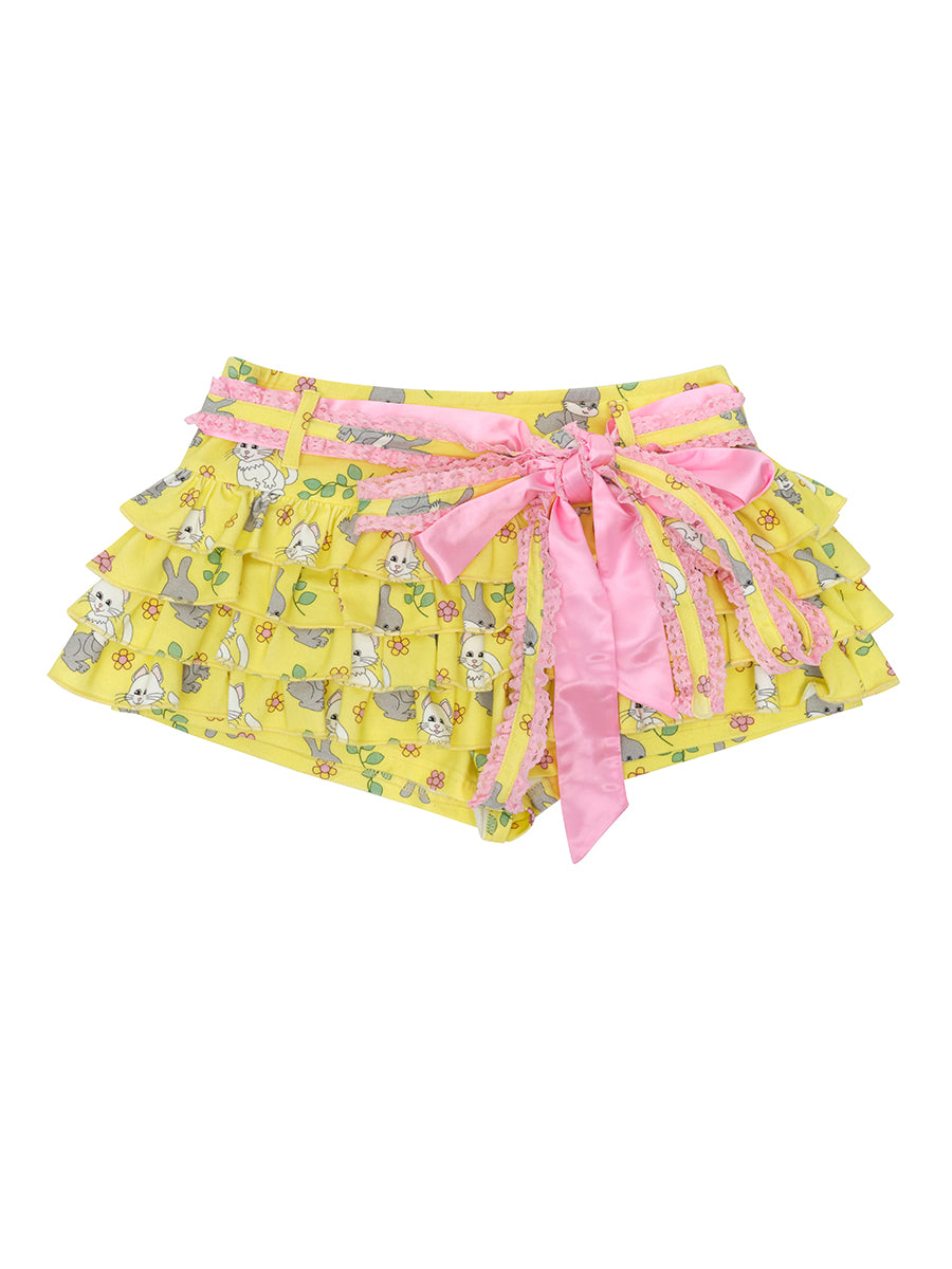 CARTOON TIERED SKIRT