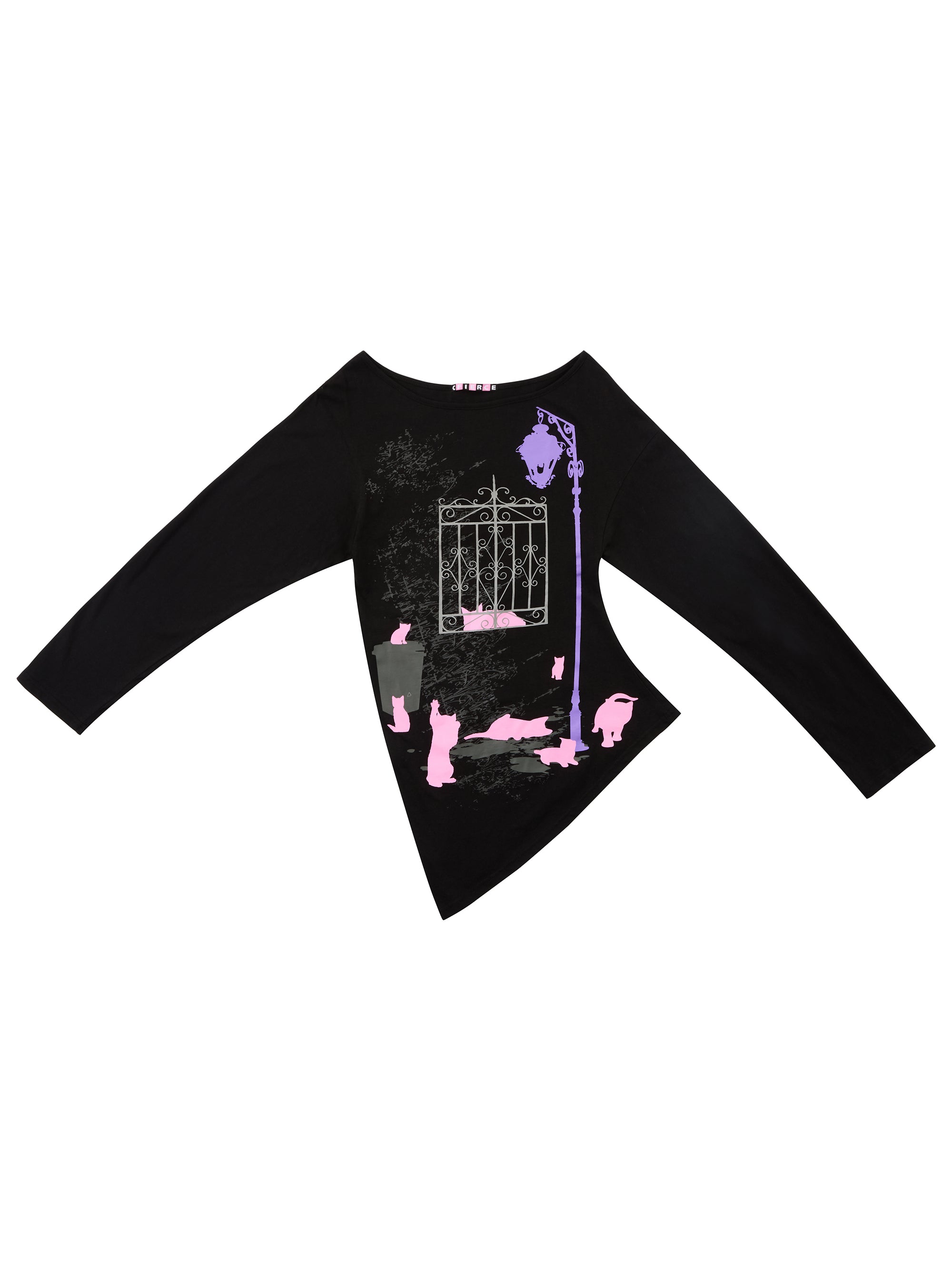 NIGHT CAT OFF-SHOULDER TOP
