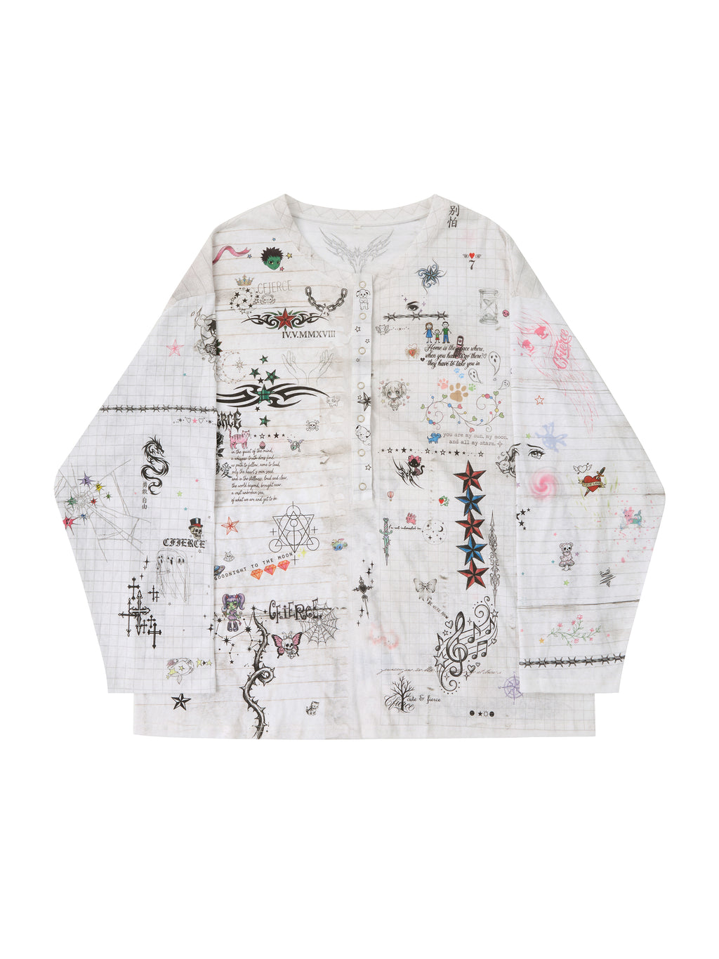 SKETCH PRINT CARDIGAN
