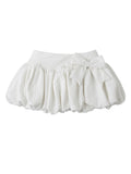 KNIT PANEL BOW BUBBLE SKIRT