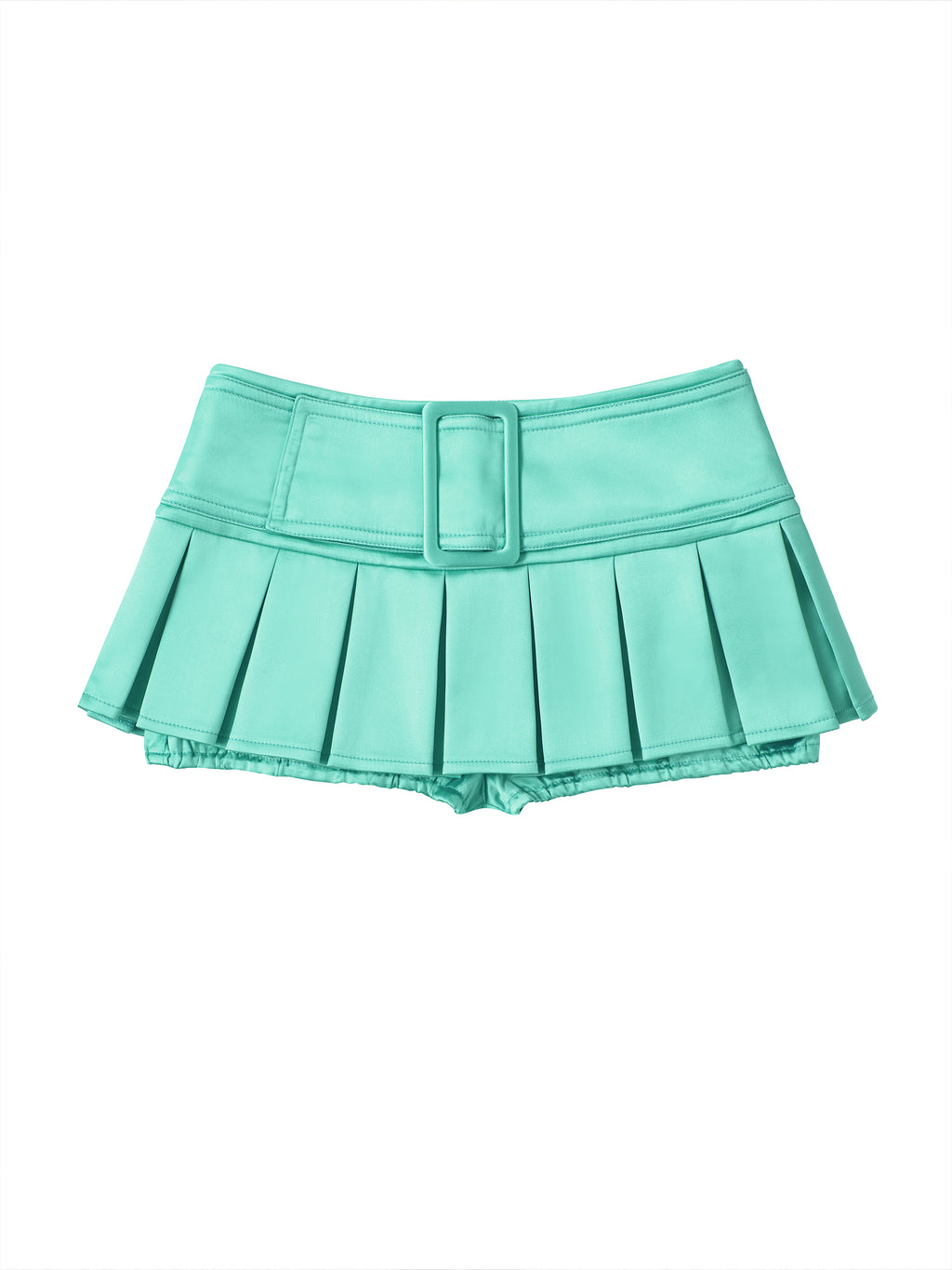 SATIN PLEATED SKIRT