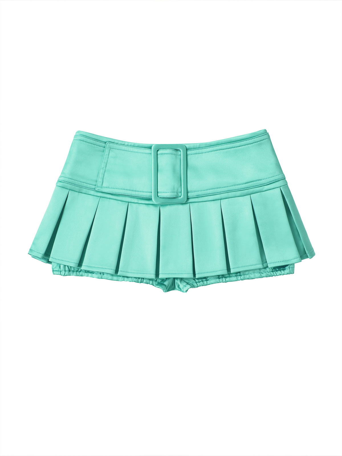 SATIN PLEATED SKIRT