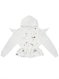 STICKER ANGEL WING HOODIE DRESS