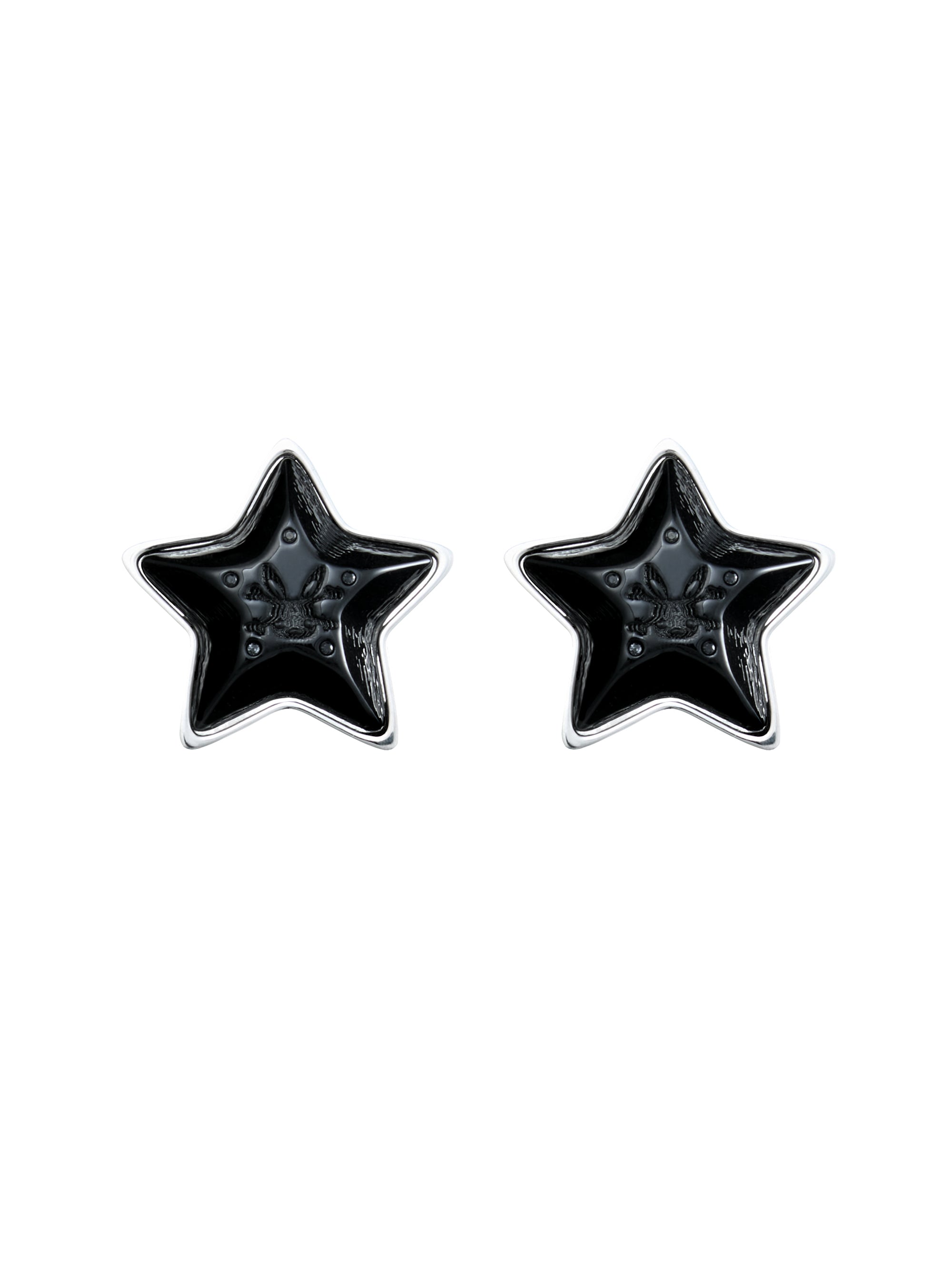BLACK STAR ACRYLIC EARRINGS
