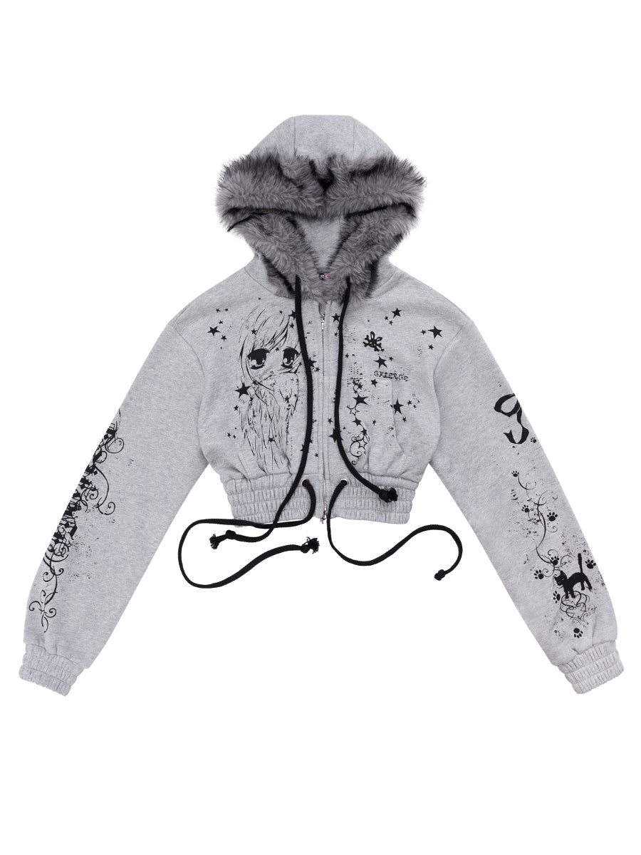 GRAFFITI ZIP-UP HOODIE