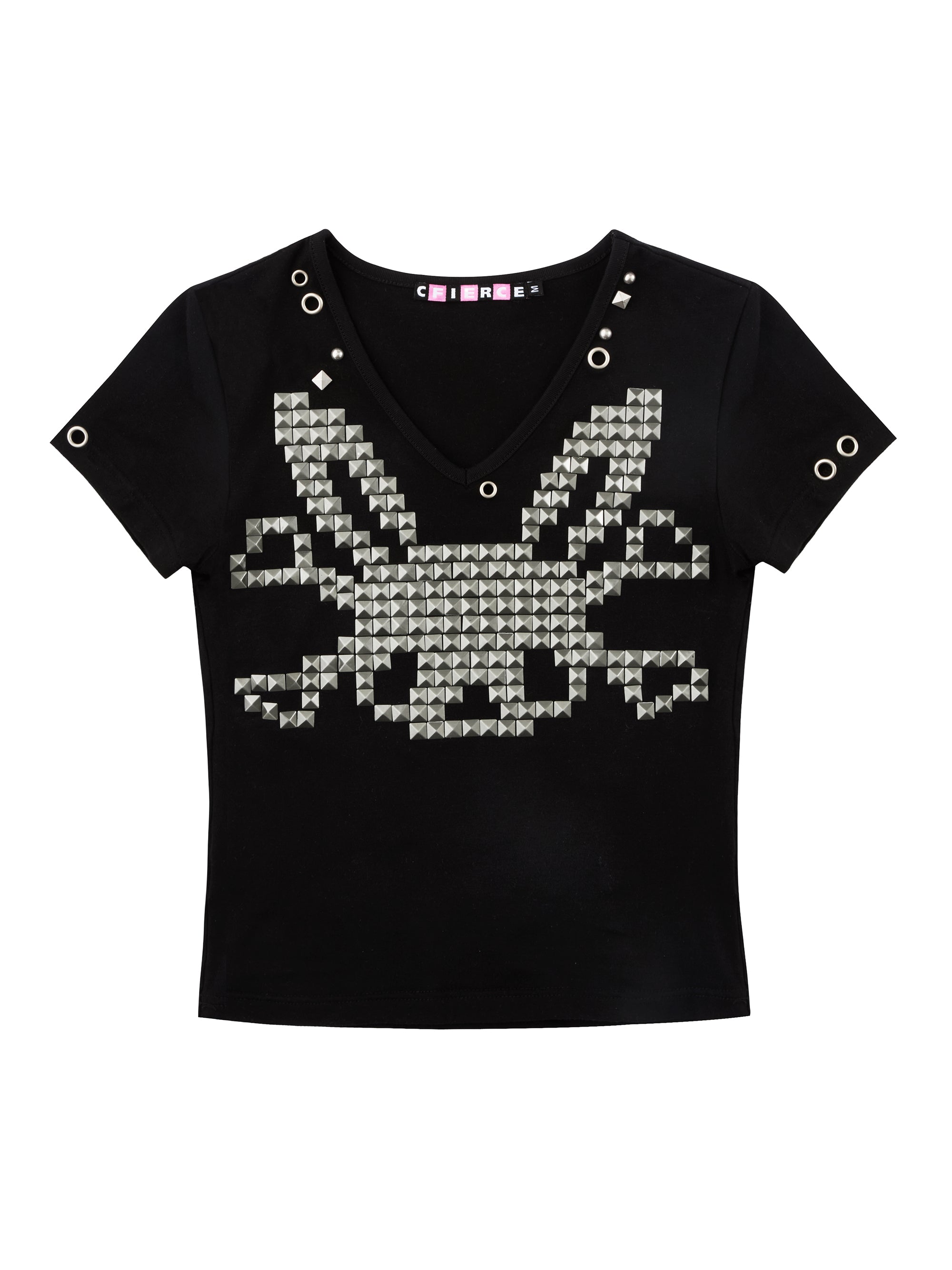 RIVETED CF BUNNY SKULL T-SHIRT