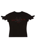 「what can I do for u？」ANGEL BABY TEE