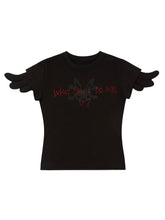 Load image into Gallery viewer, 「what can I do for u？」ANGEL BABY TEE
