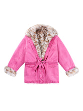 Load image into Gallery viewer, LEOPARD-FUR DENIM JACKET
