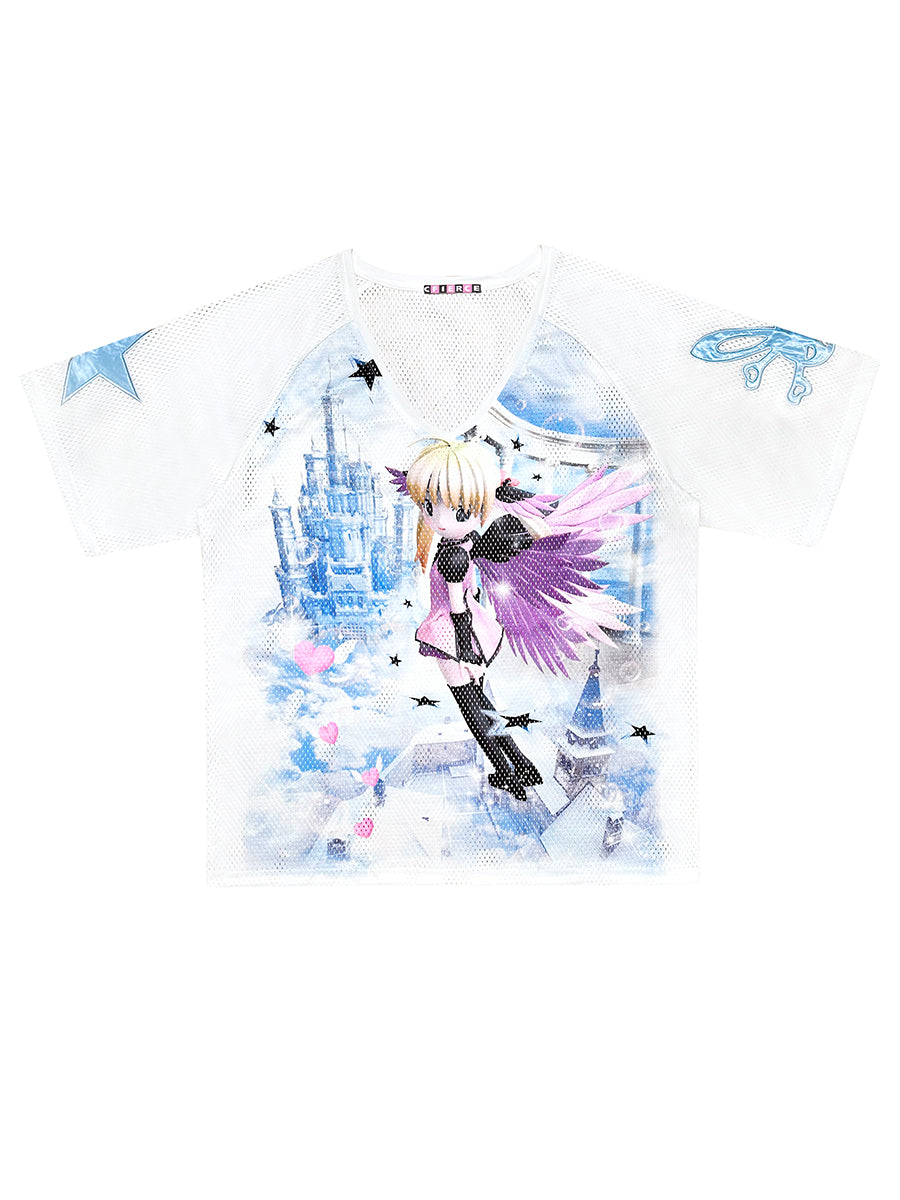 国内で当店のみ CFIERCE - ANIME ANGEL LOOSE TOP ANIME ANGEL LOOSE TOP – CFierce