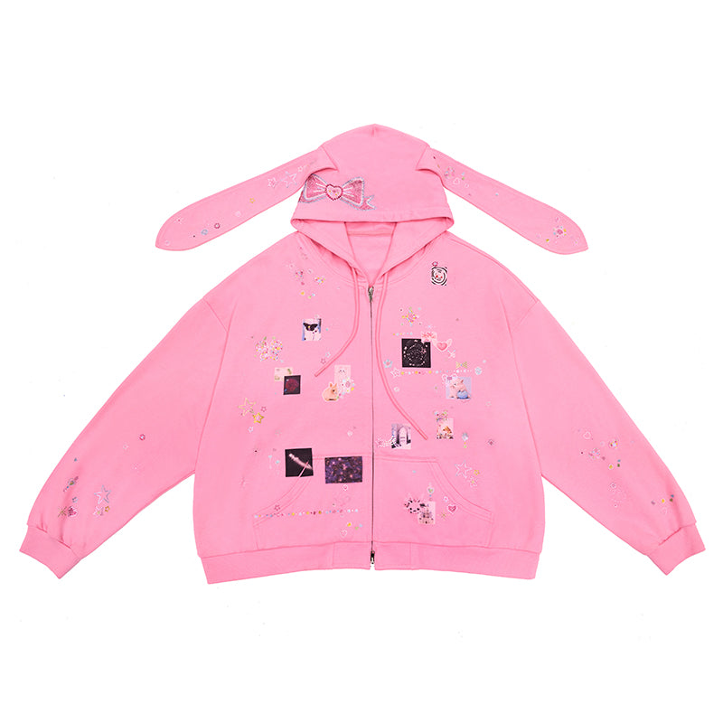 STICKER BUNNY HOODIE